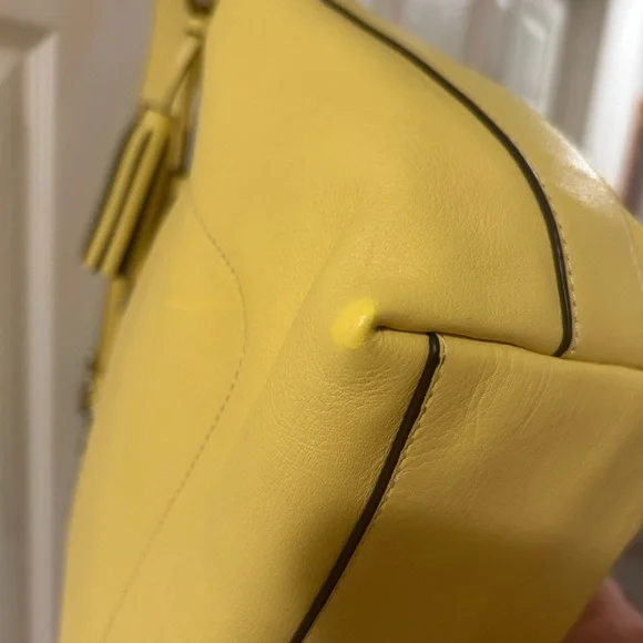 Coach❤️Legacy Medium Duffle Two Way Yellow  Shoulder Bag 2012 19889 *Callout* - Picture 10 of 14